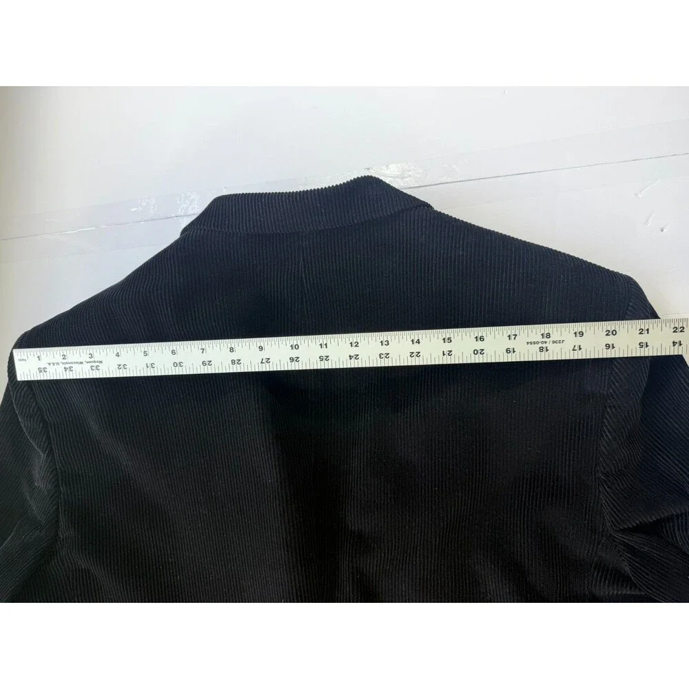 Vintage J.G. Hook Blazer Mens 46L Black Corduroy Sport Coat 2 Button Blazer